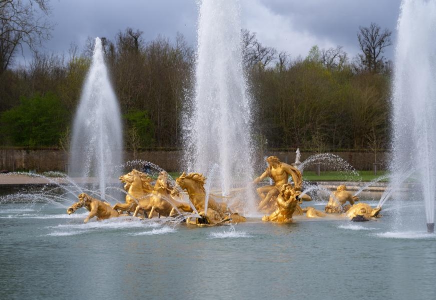Versailles : le bassin du char d'Apollon restauré