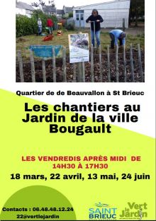 Les chantiers au jardin de la Ville Bougault