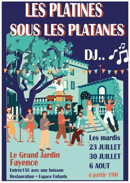 Platines sous les platanes de Fayence