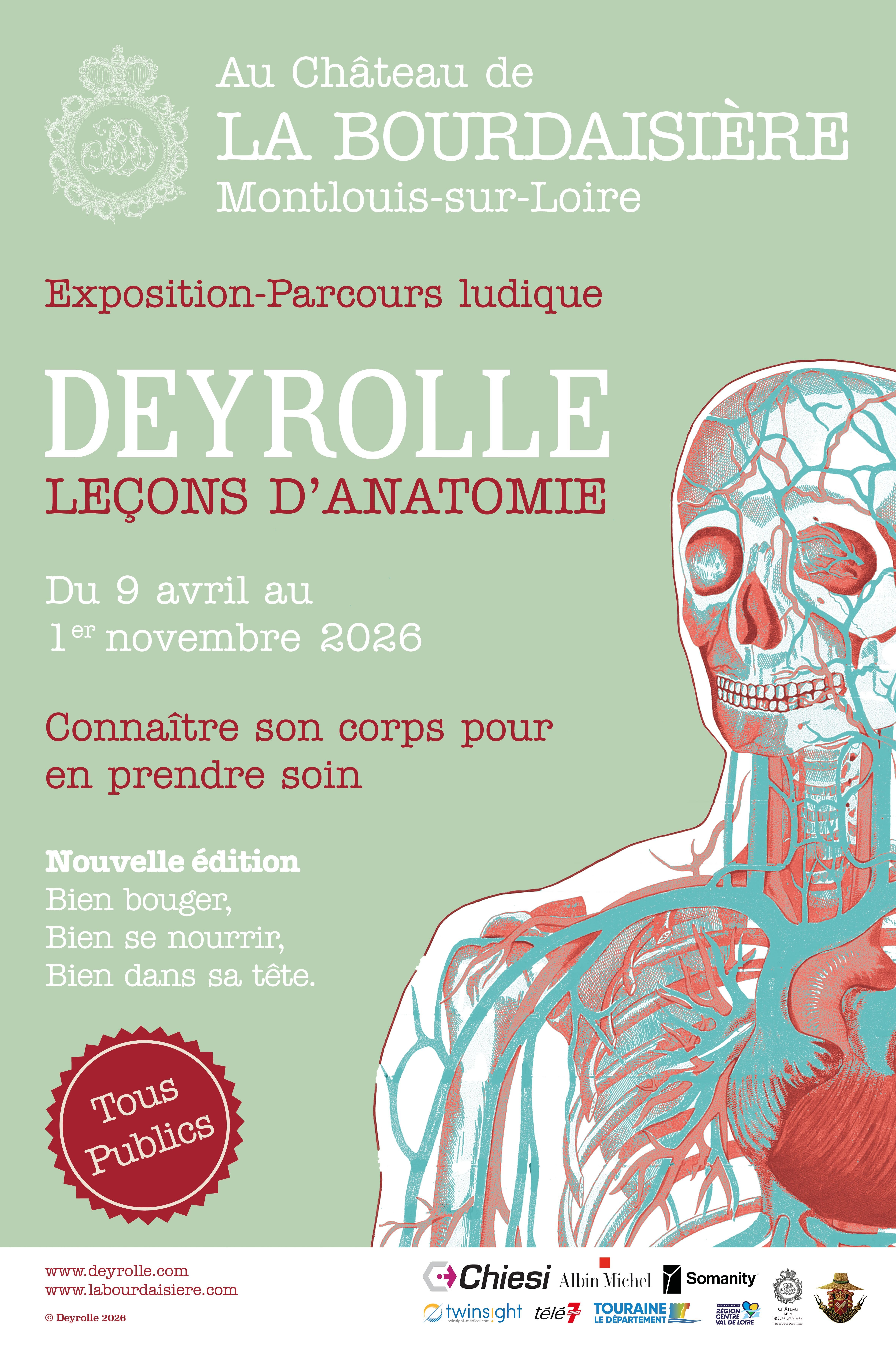 Exposition « Deyrolle, Leçons d’anatomie » au Château de La Bourdaisière
