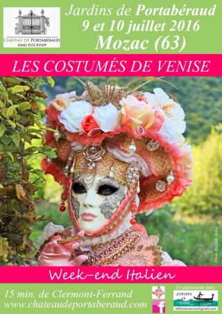 Les Costumés de Venise dans les jardins du château de Portabéraud